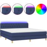  Боксспринг легло с Матрак + Топ матрак и LED, синьо, 160x200 см, плат - elemento - 893,81 лв