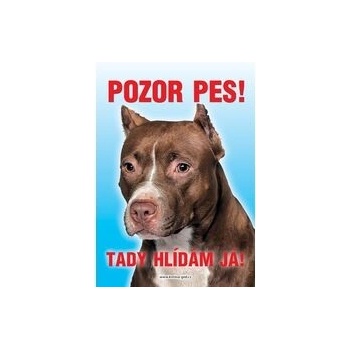 Grel nálepka pozor pes pitbulteriér