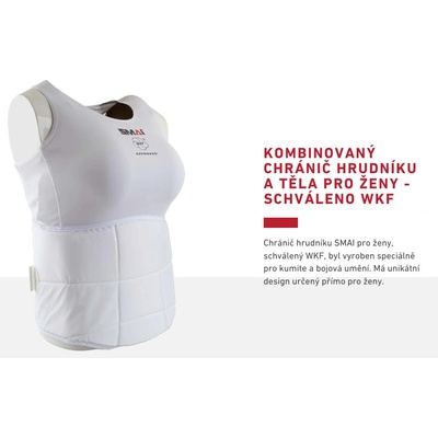 SMAI COMBO DÁMSKÝ CHRÁNIČ HRUDNÍKU A PRSOU WKF approved