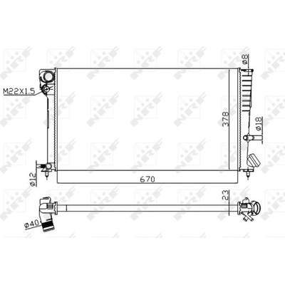 Chladič, chlazení motoru NRF 58101A