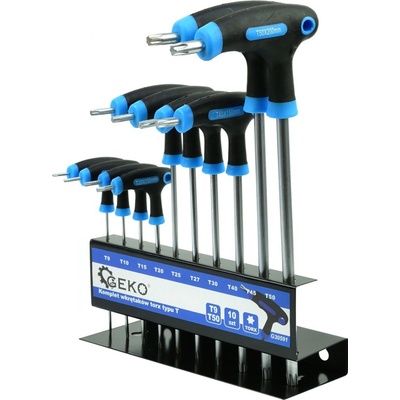 GEKO GEKO Sada torx skrutkovačov typu T T9-T50, 10 ks, G30591