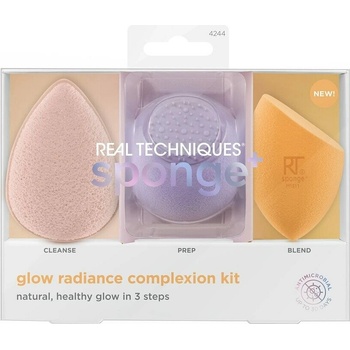 Real Techniques sponge+ Glow Radiance Complexion Kit 3 ks