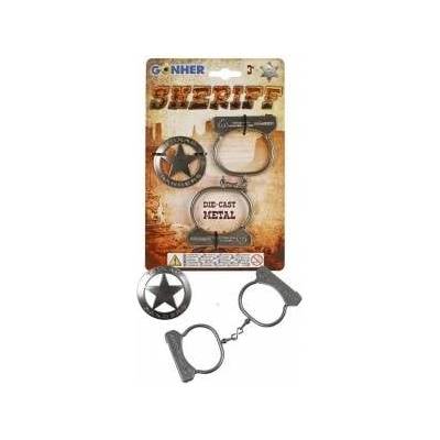 Gonher Sheriff Star and Handcuffs Set GONHER