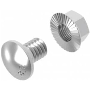 Baks Mushroom bolt + strapped cap SGKM6x16 655061 /100pcs. /