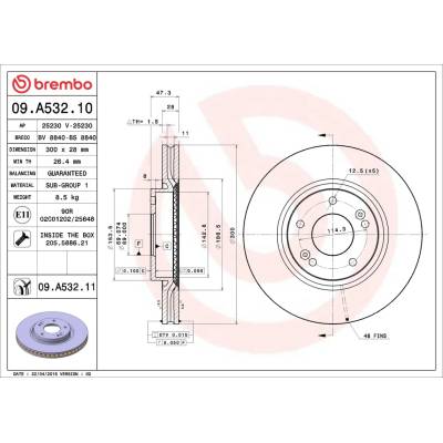 Brzdový kotúč BREMBO 09.A532.11