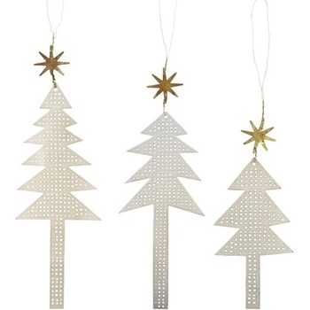 House Doctor TREE strieborná SET 3ks