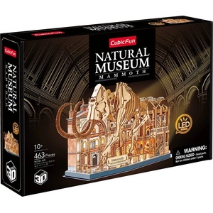 CubicFun Дървен 3D пъзел Cubic Fun от 463 части - Скелет на мамут, с LED светлини (L547h)