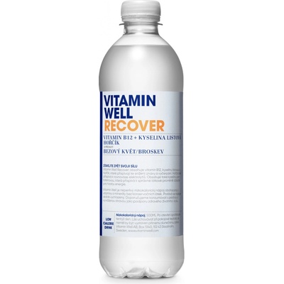 Vitamin Well recover bezový květ - broskev 0,5 l