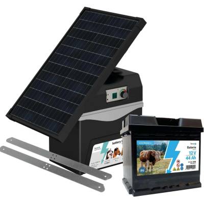 Bateriový zdroj fencee battery DUO BD10 + solární panel 30 W + konzole + baterie 44 Ah