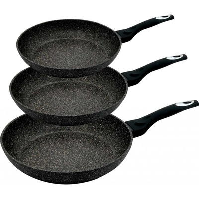 Klausberg Sada 3 pánví s granitovým povrchem Marmo Gold Edition 20 24 28 cm