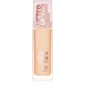 Maybelline new york Lifter Plump & Glow озаряващ фон дьо тен за естествен вид цвят 90 30ml