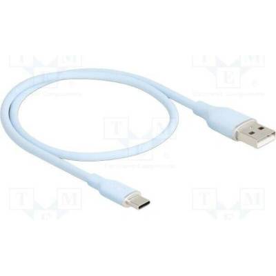 Delock 81221 USB 2.0 USB A vidlice USB C vidlice zlacený 0,5m modrý