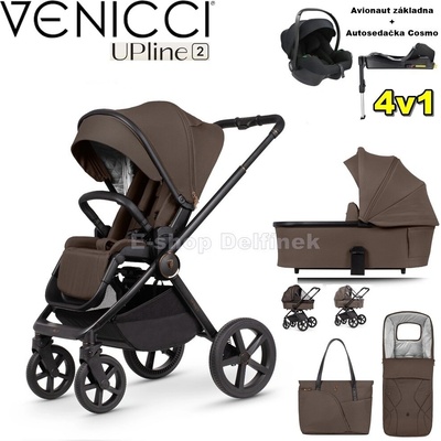 Venicci set Upline 2 s autosedačkou Avionaut COSMO + základna 2025 Brownie