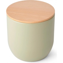 KitchenCraft Idilica Dóza na potraviny s vekom z bukového dreva sivá 12 x 12 cm