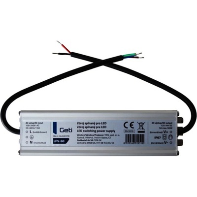 Geti LPV-60 napájecí zdroj 12V/5A IP67