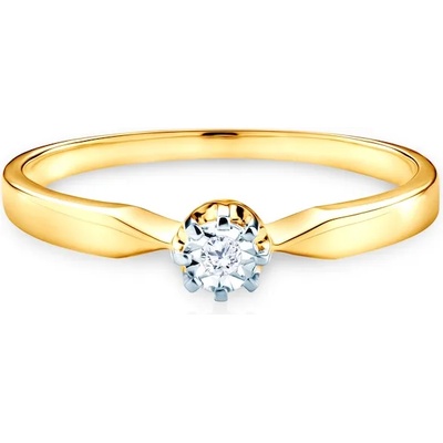 SAVICKI Годежен пръстен savicki: двуцветно злато, диамант