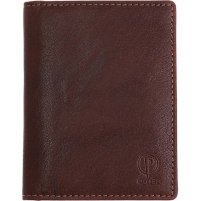 Poyem Kožené pouzdro na doklady 5226 tmavě hnědé – Zboží Živě