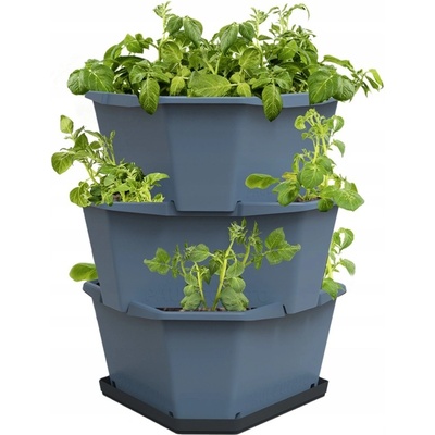 Gusta Garden Květináč plast modrý 50 x 38 x 38 cm