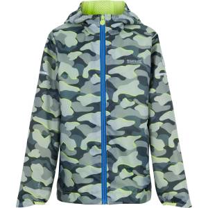 Regatta Детско водоустойчиво яке Regatta Kid's Printed Lever II Waterproof jacket - Dark Storm Camo / Sharp Green - размер 13 Years (703-7794-0216)
