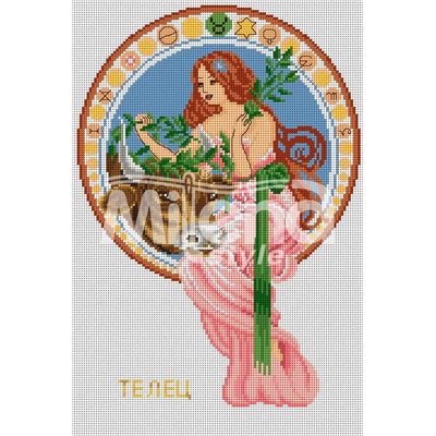 Milena Style Зодия Телец - гоблен със схема конци Ariadna 1: 4