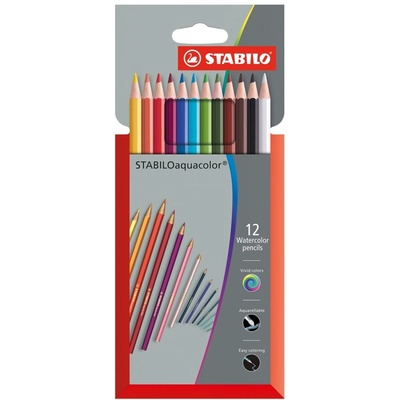 STABILO Комплект акварелни моливи, Stabilo, 12 цвята (ST1612-3)