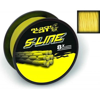 ZEBCO Sumcová šnúra Black Cat S-Line žlutá 8 vlákien 250m 0,38mm 40kg