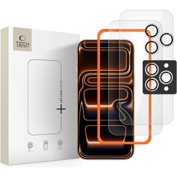 Tech-Protect Szklo hartowane tech-protect easy set+ 3-pack iphone 16 pro / 17 pro clear (5906302319282)