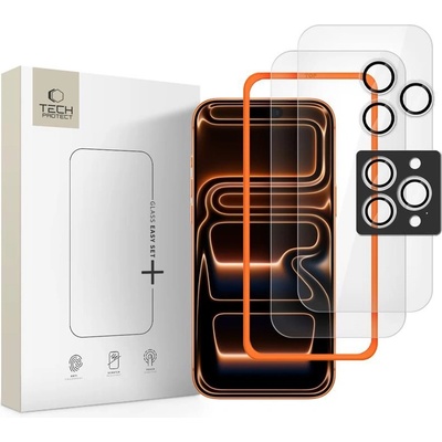 Tech-Protect Szklo hartowane tech-protect easy set+ 3-pack iphone 16 pro / 17 pro clear (5906302319282)