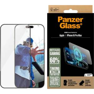 Panzer - Ултраширок протектор за екран за игри - iPhone 16 Pro Max - Матово черно