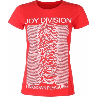 Tričko metal ROCK OFF Joy Division Unknown Pleasures FP RED červená – Hledejceny.cz