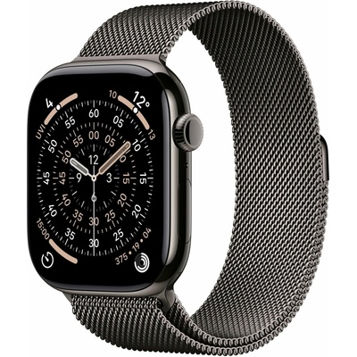 Apple Watch Series 11 Cellular 46 mm Bridlicový sivý titán s bridlicovo sivým milánskym ťahom S/M MFD34WF/A