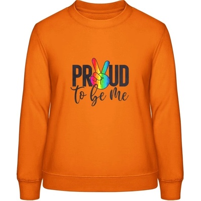 AWDis Sweat mikina s Nápisom Proud to be me Orange Crush