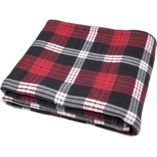 TP fleece deka Old English Černo-červená kostka 150x200
