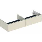 Geberit Стенен шкаф Geberit One с 2 чекмеджета, лъскаво пясъчно сиво, 135 см (505.076.00.4)
