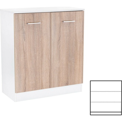 Príborník Miami 2 dvierka 80x92 cm dub sonoma-biela