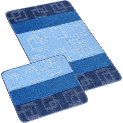 Bellatex Sada Bany Kostka modrá 60x100 + 60x50 cm bez výkroje – Zboží Dáma