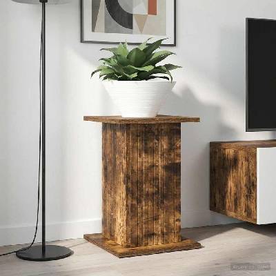 vidaXL Стойка за растения 2 бр. Опушен дъб 30, 5 x 30 x 43 см (899809)