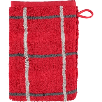 Cawö Ръкавица за къпане Square в диаманти 16 x 22 см червена (1079 16/22 27)
