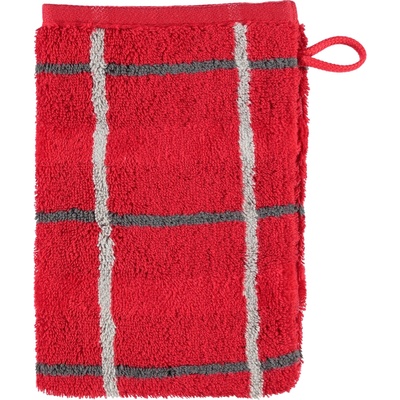 Cawö Ръкавица за къпане Square в диаманти 16 x 22 см червена (1079 16/22 27)