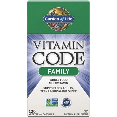 Garden of Life RAW Vitamín Code Family Multivitamín 120 kapsúl