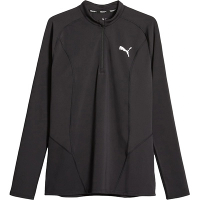 PUMA Тениска Puma M Train Slim 1/2 Zip LongSleev Черен Velikost XL