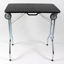Stôl trimovací skladací s kolieskami 80 x 50 x 85 cm čierny
