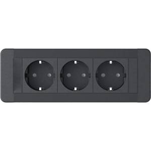 Digitel SLIM FRAME 3хКОНТАКТ ШУКО, ЧЕРЕН (9106D)
