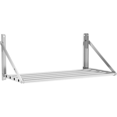 Royal Catering Nástenná polica skladacia tyč 40 kg Nástenná polica 80 x 45 cm Kuchynská polica