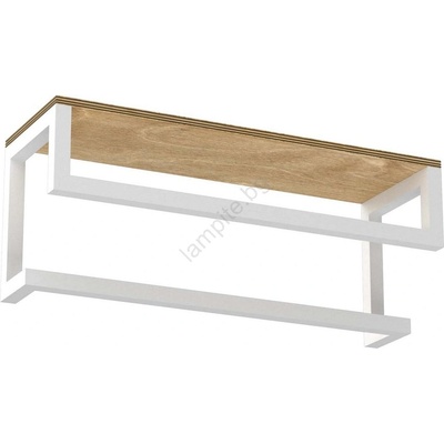 Luminex Стенна закачалка за кърпа с рафт 14х40 см бяла (lu9865)