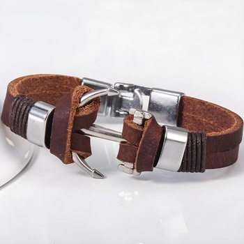 HARAHU Мъжки гривна ad-2801 - Тип 1 / Кафяв kp2801 (ad-2801)