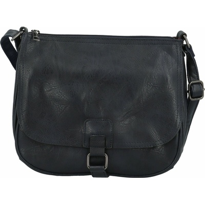 Trendy dámská koženková crossbody kabelka Gertha tmavě modrá