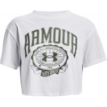 Under Armour Ua Collegiate Crest Crop Ss 1379402 Biela