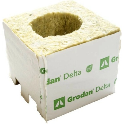 Grodan Delta NG2.0 75x75x65 mm, pestovacia kocka s veľkým otvorom 42x40 mm, 1 ks