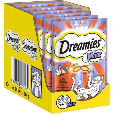 Dreamies Mix kuracie a kačica 3 x 60 g